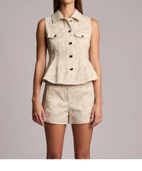 Hevron - Lilah Flat‑front Shorts