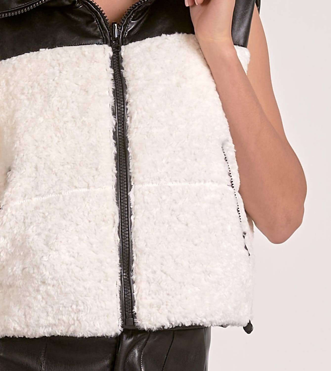Elan - Reversible Faux Leather Vest