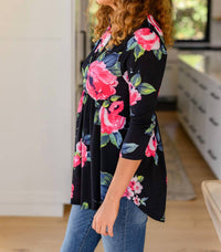 Shopin In La - Doing My Best Floral Top