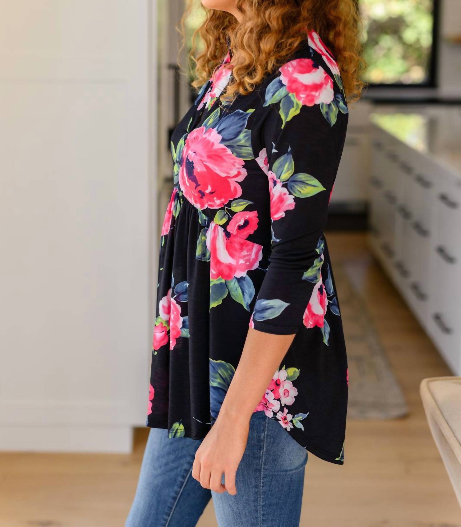 Shopin In La - Doing My Best Floral Top