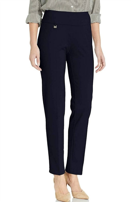 Slimsation By Multiples - Pull On Ease-y-fit Ankle Pants Petite