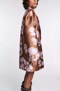 DOROTHEE SCHUMACHER Floral Statement Coat in caramello rose - women's jacket - detail view