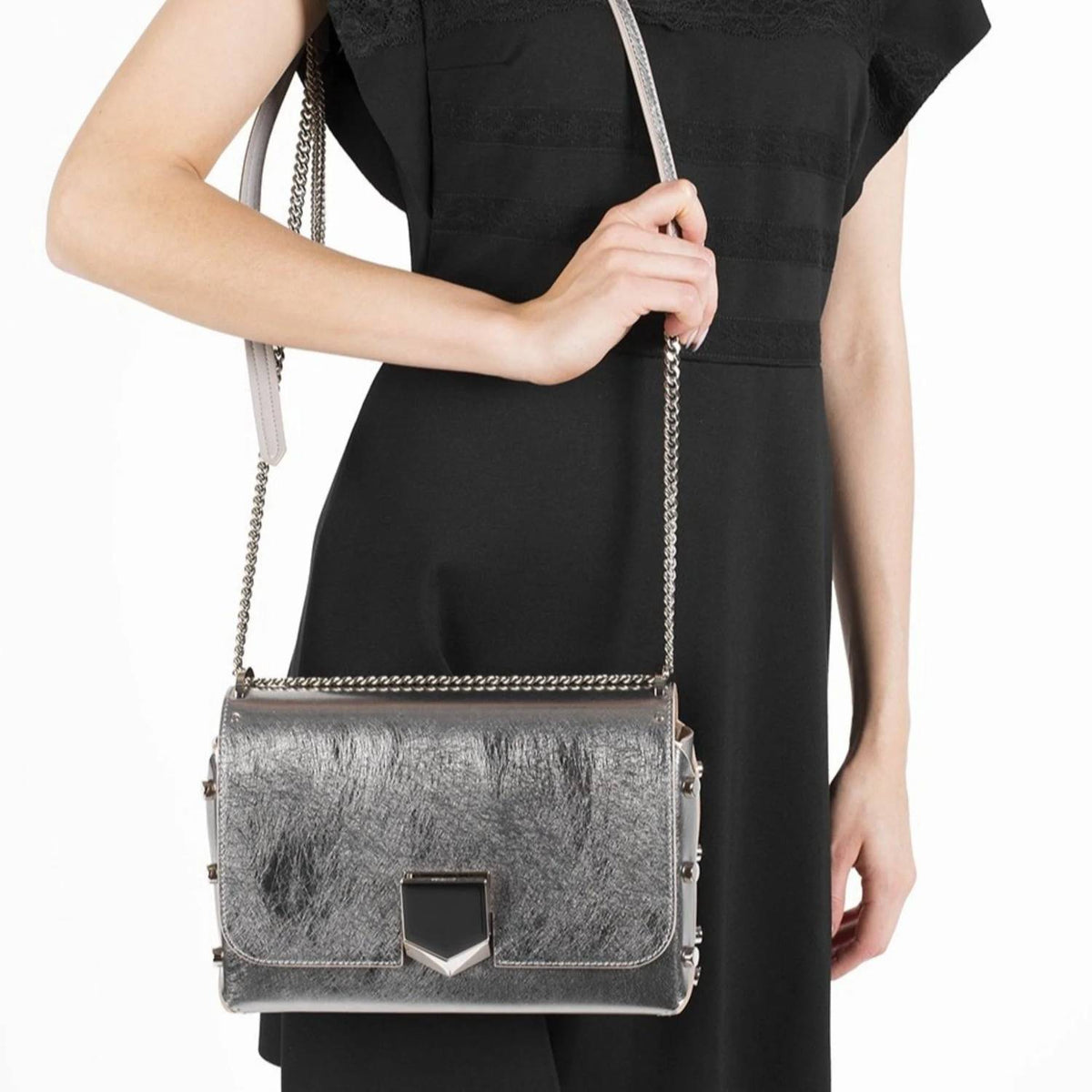 Jimmy Choo - Women's Lockett Studded Leather Crossbody Bag
