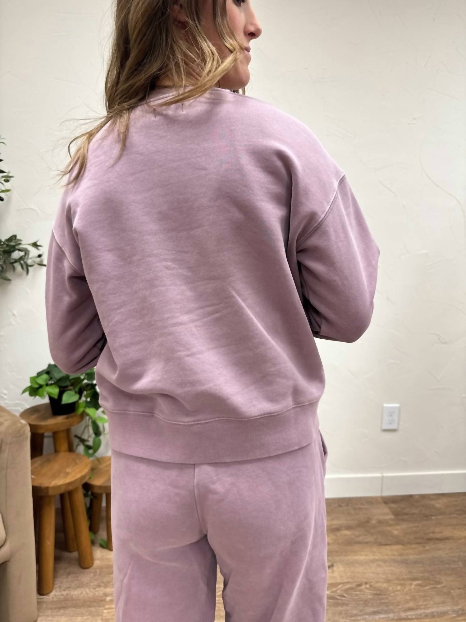 Thread & Supply Serenity Fleece Crew Neck Sweatshirt in dusty lavender - women's top - view 7