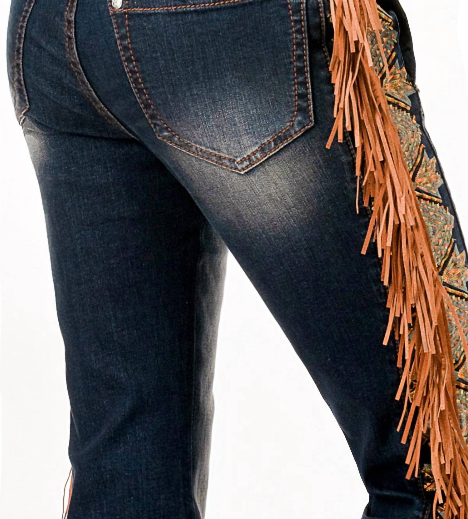 Grace In La - Girls Aztec fringe jeans