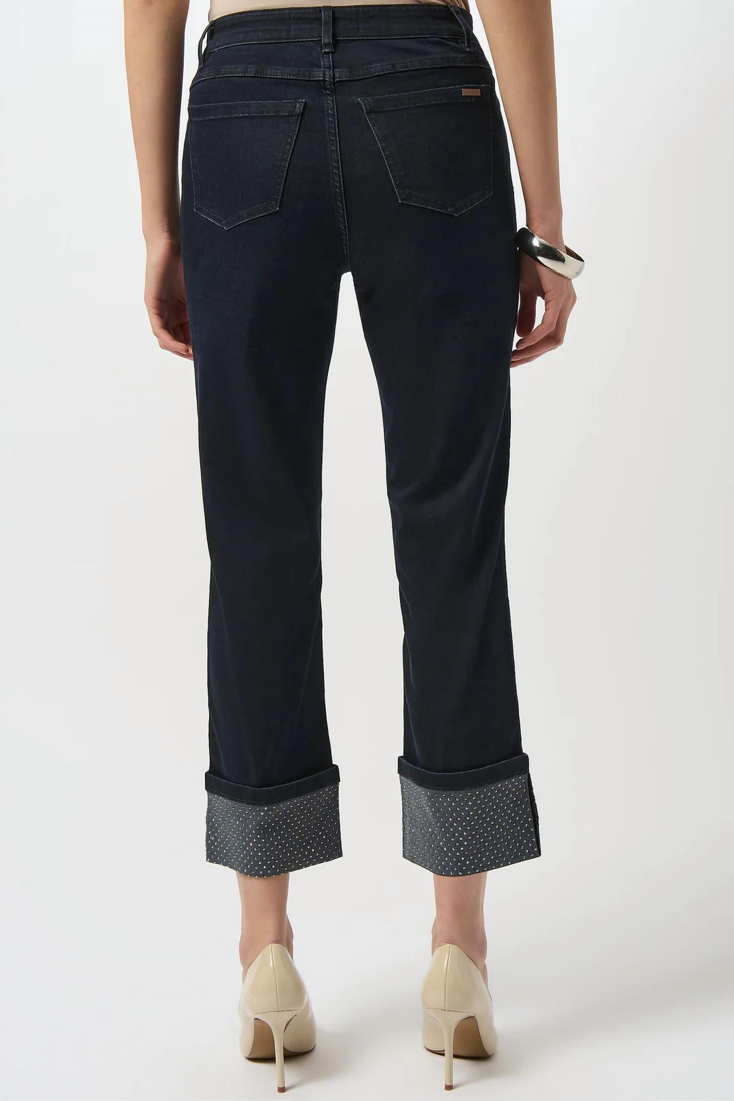 Joseph Ribkoff - Turned Hem Cropped Jeans