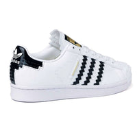 adidas Men's Lego Superstar Casual Comfort Shoes in white black - men's sneaker - alternate view