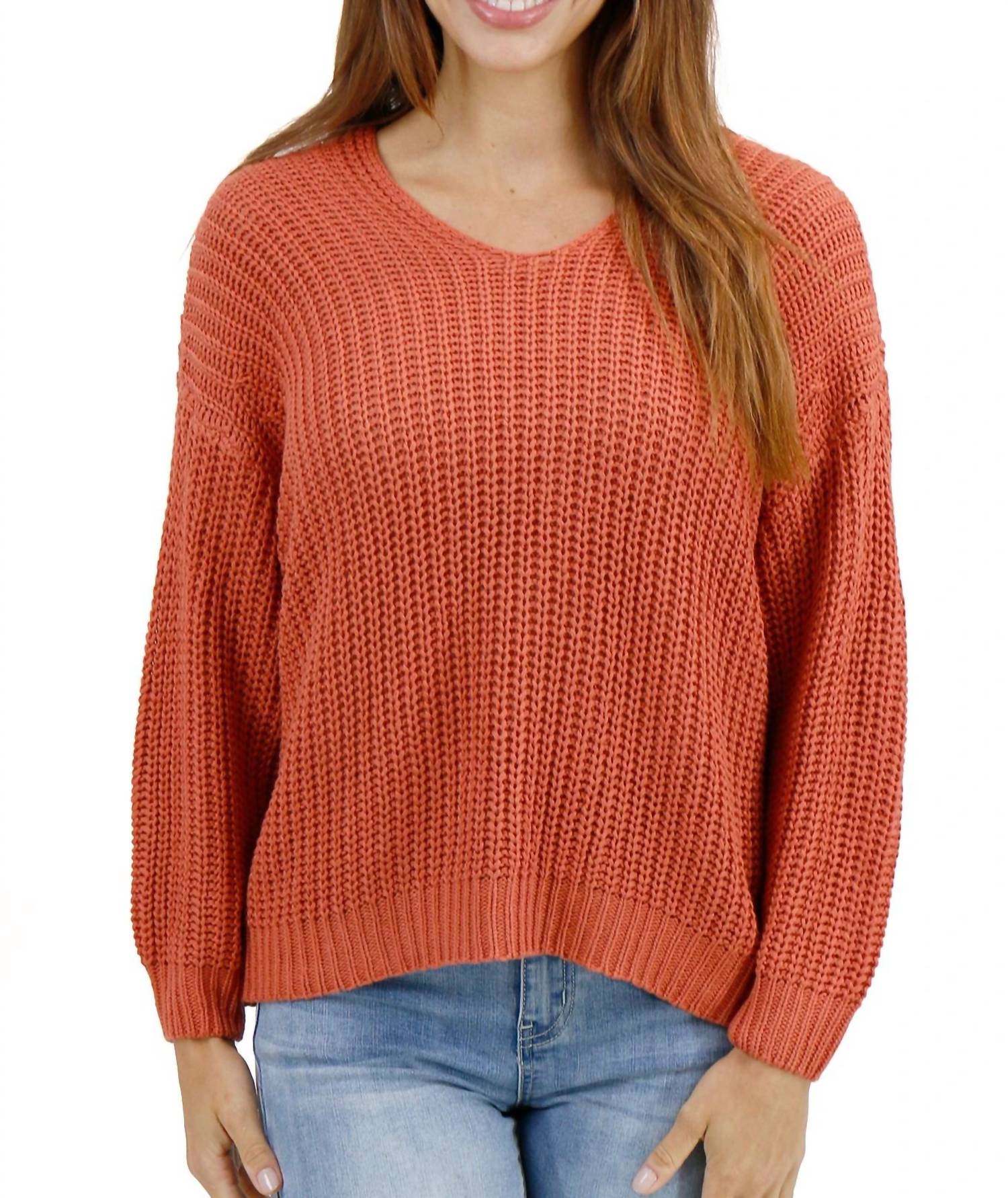 Grace & Lace - Boyfriend Slouchy Knit Sweater