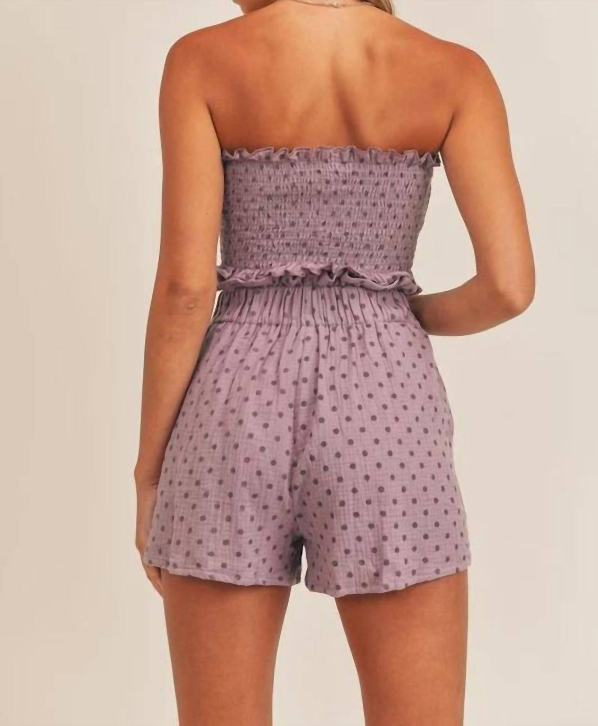 Mable - Polka Dot Tube Top Shorts Set