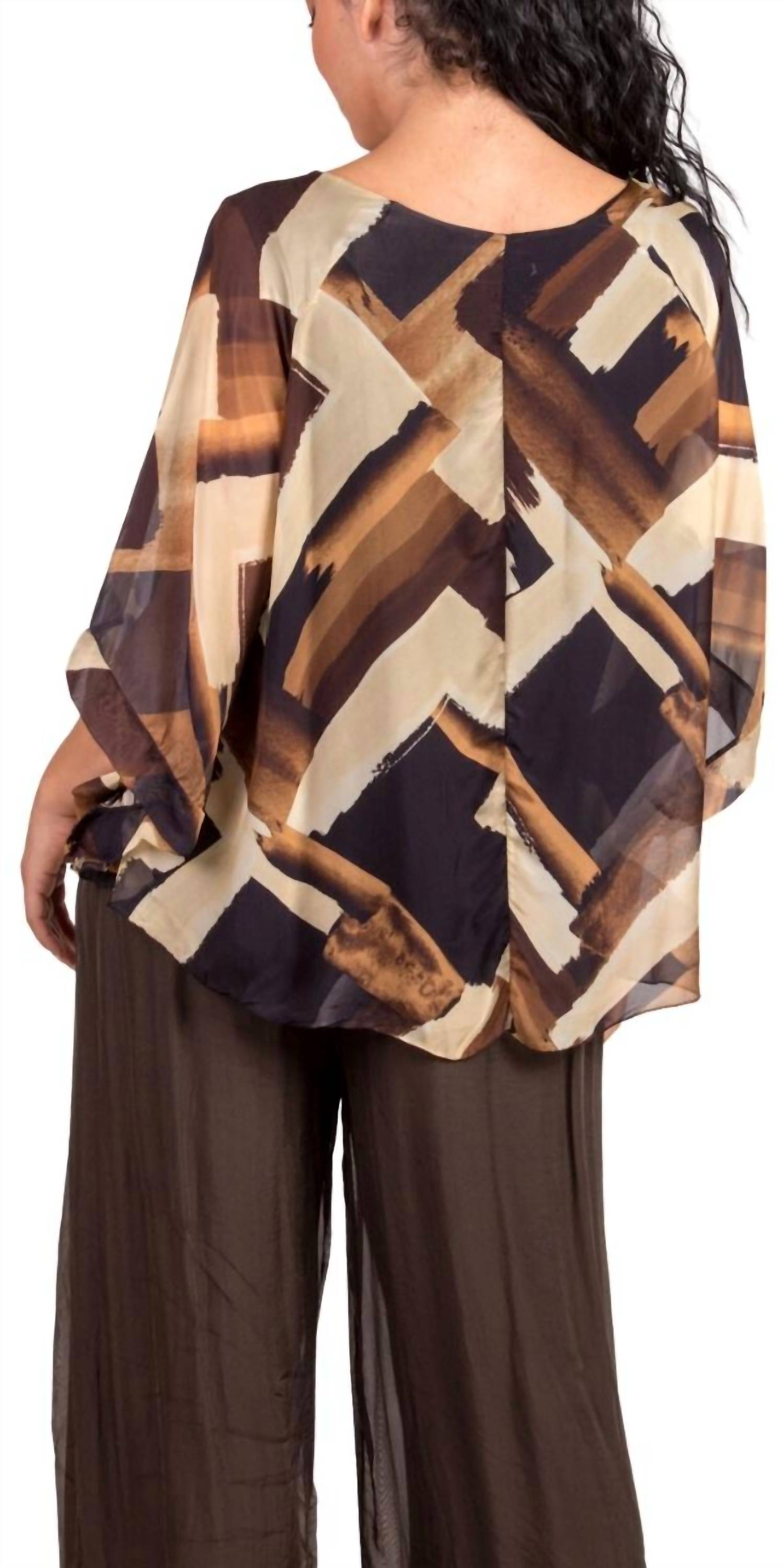 Gigi Moda - Coletta Brushstroke Silk Top