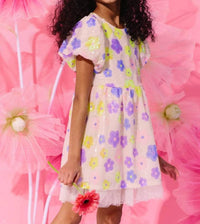 Lola + The Boys - Girls Daisy Sequin Dress