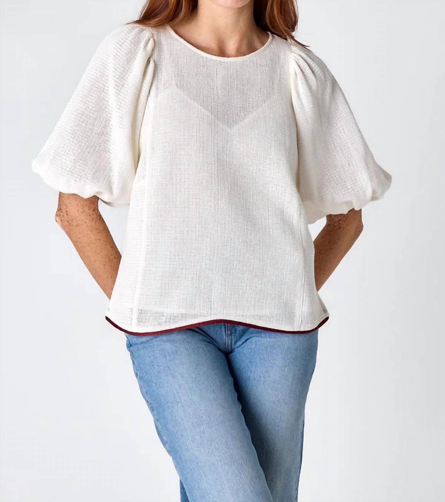 Crosby By Mollie Burch - Waffle 3/4 sleeve top