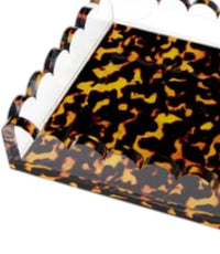 Tara Wilson Designs Acrylic Scallop Tray in tortoise - item - detail view