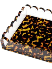Tara Wilson Designs Acrylic Scallop Tray in tortoise - item - alternate view