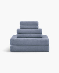 Under The Canopy - Textured Organic Cotton 6-piece Bath Towel Set