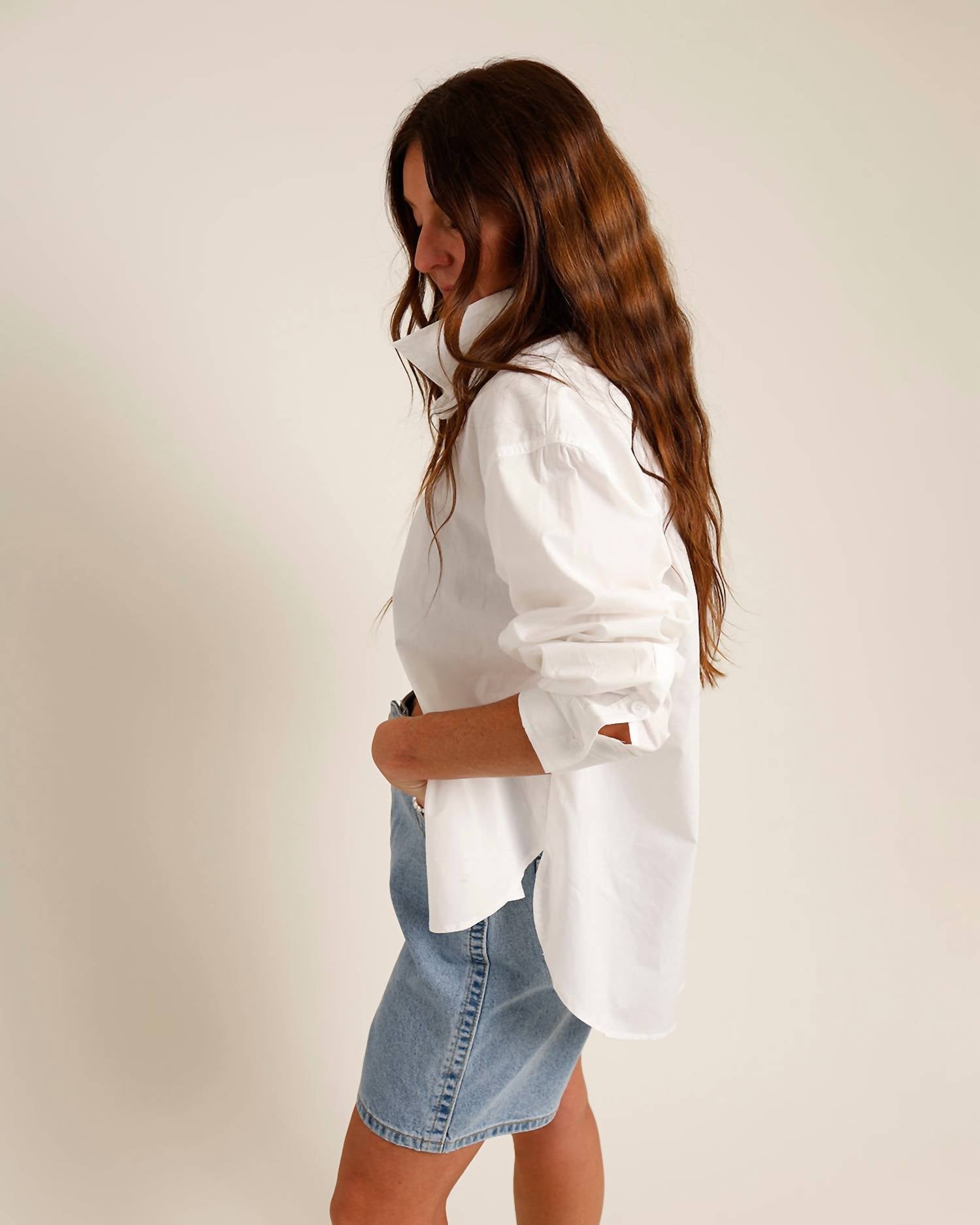 Skies Are Blue - BLANK CANVAS BUTTON UP TOP