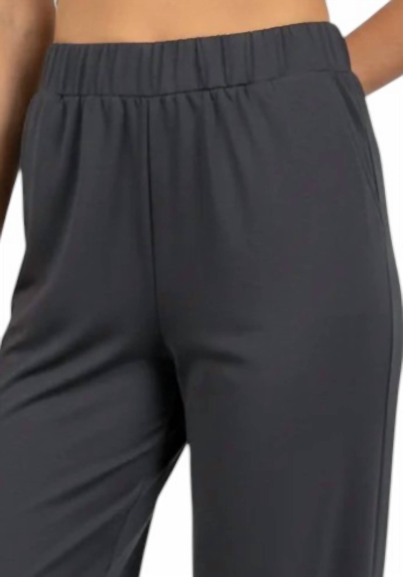 Les Amis - Wide-Leg Lounge Pants with Stretch Waistband