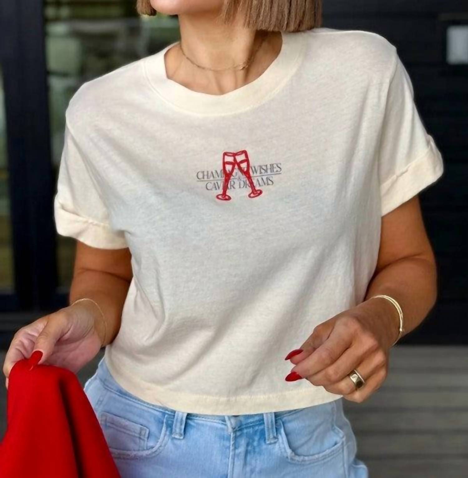 Girl Dangerous - Champagne Wishes Crop Tee