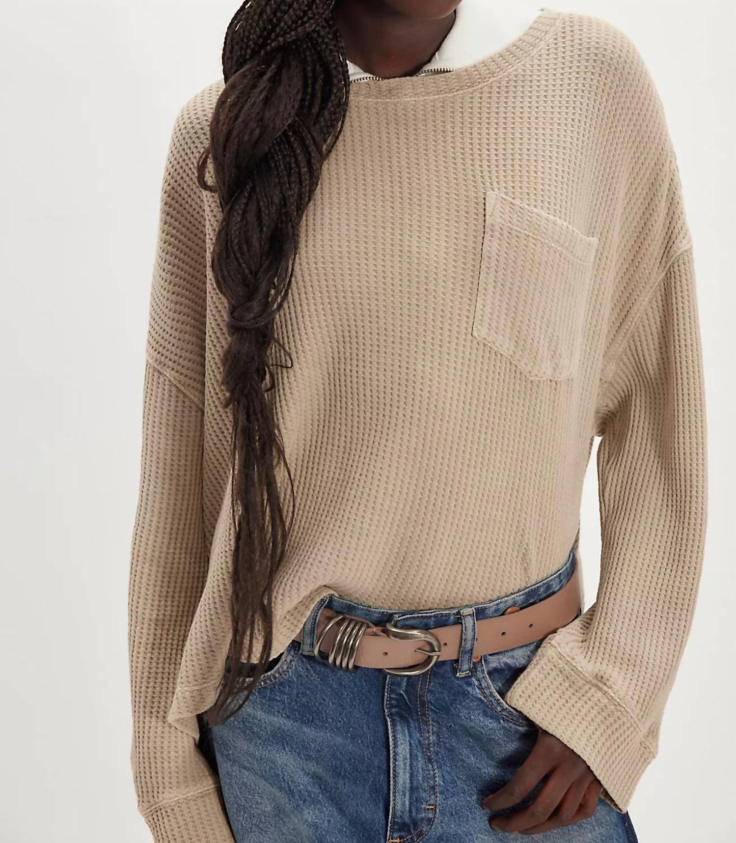 Free People - Dawson Pocket Thermal Sweater