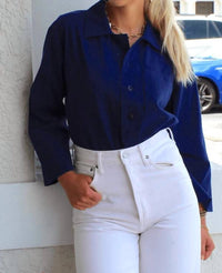 The Great. - Railway Long Sleeve Button Down Shirt