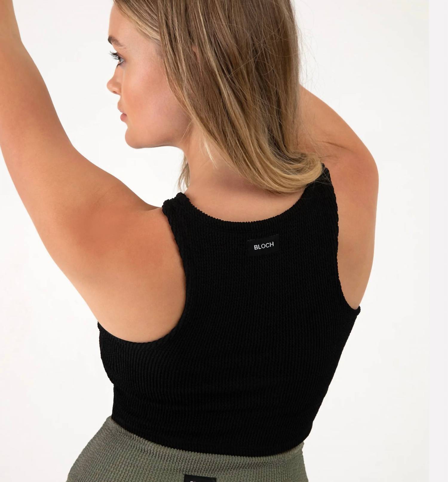 Bloch - Crinkle Racerback Crop Tank Top