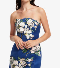 Leo Lin - Zaria Appliqué Floral Bustier Mini Dress