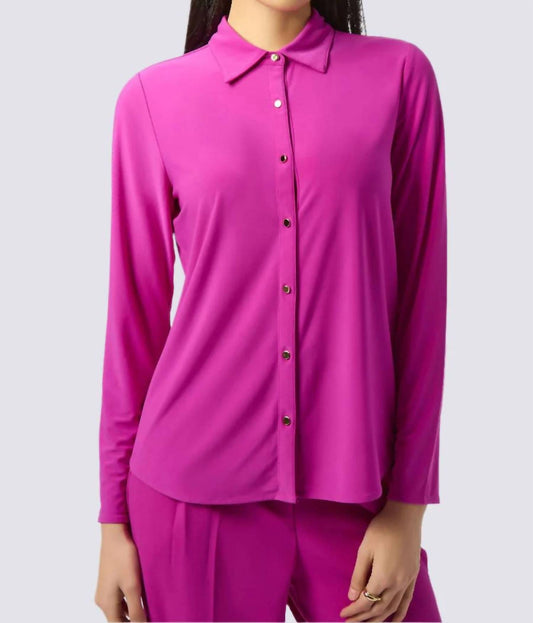 Joseph Ribkoff - SILIKY KNIT BUTTON FRONT SHIRT