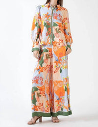 Celina Moon - Jana Wide Leg Print Pant