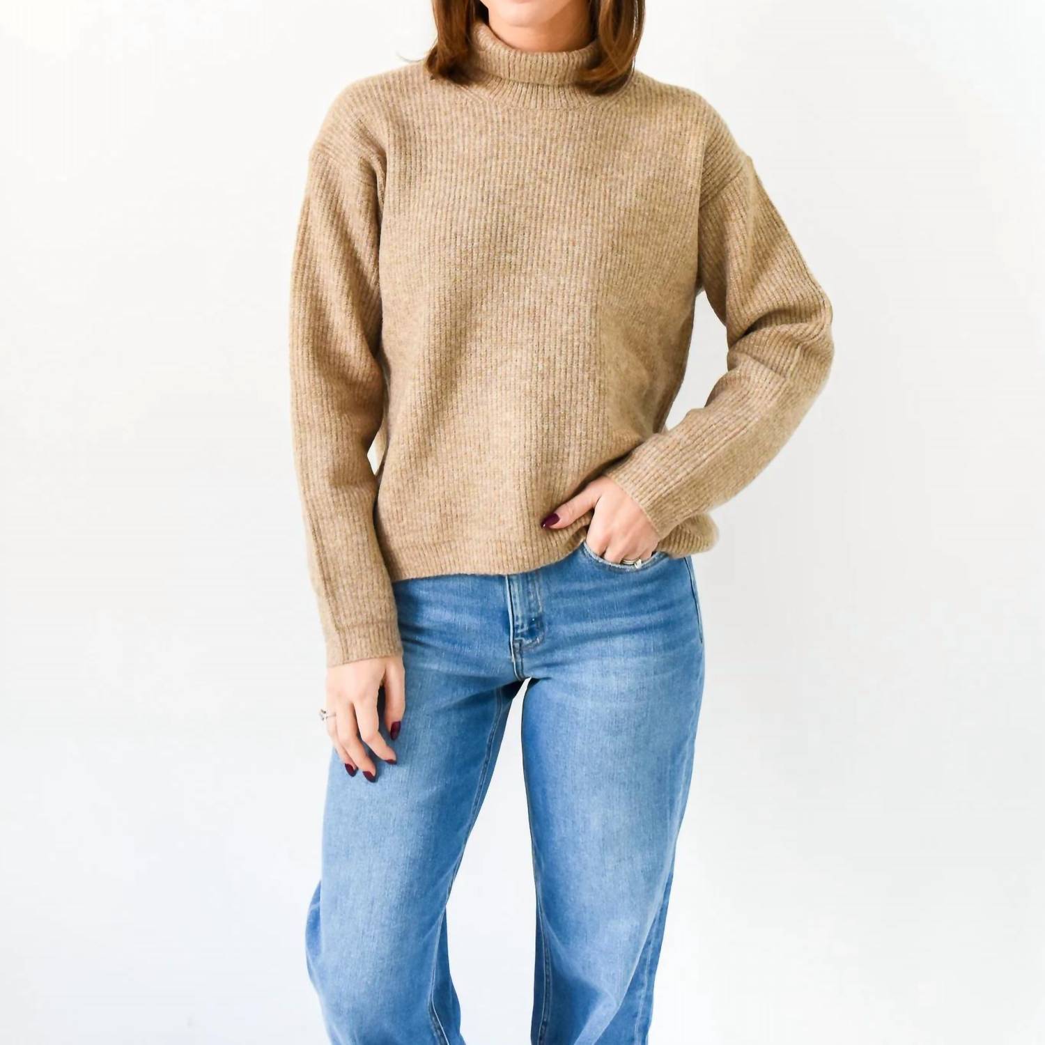 Karlie - Turtleneck Long Sleeve Sweater