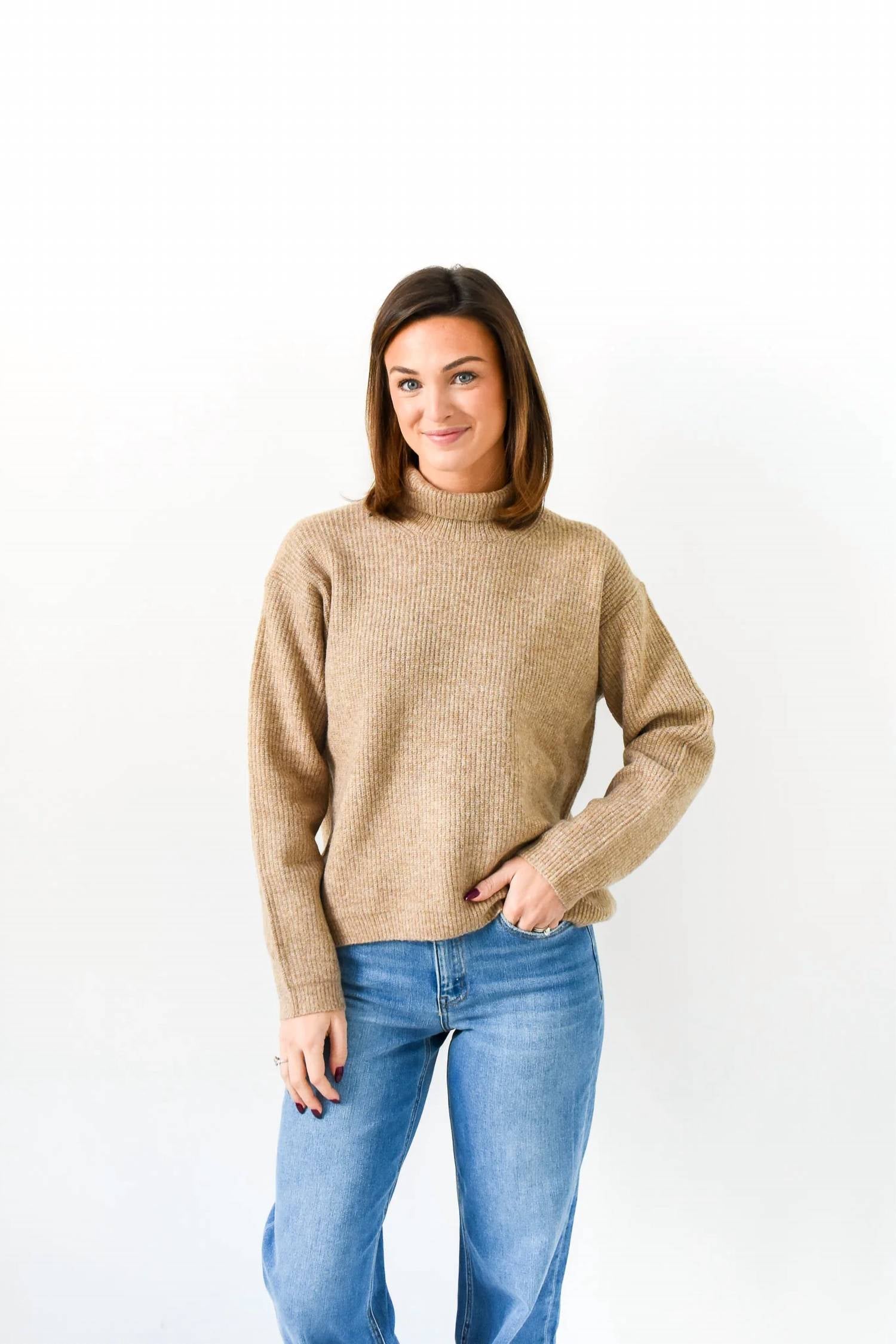 Karlie - Turtleneck Long Sleeve Sweater