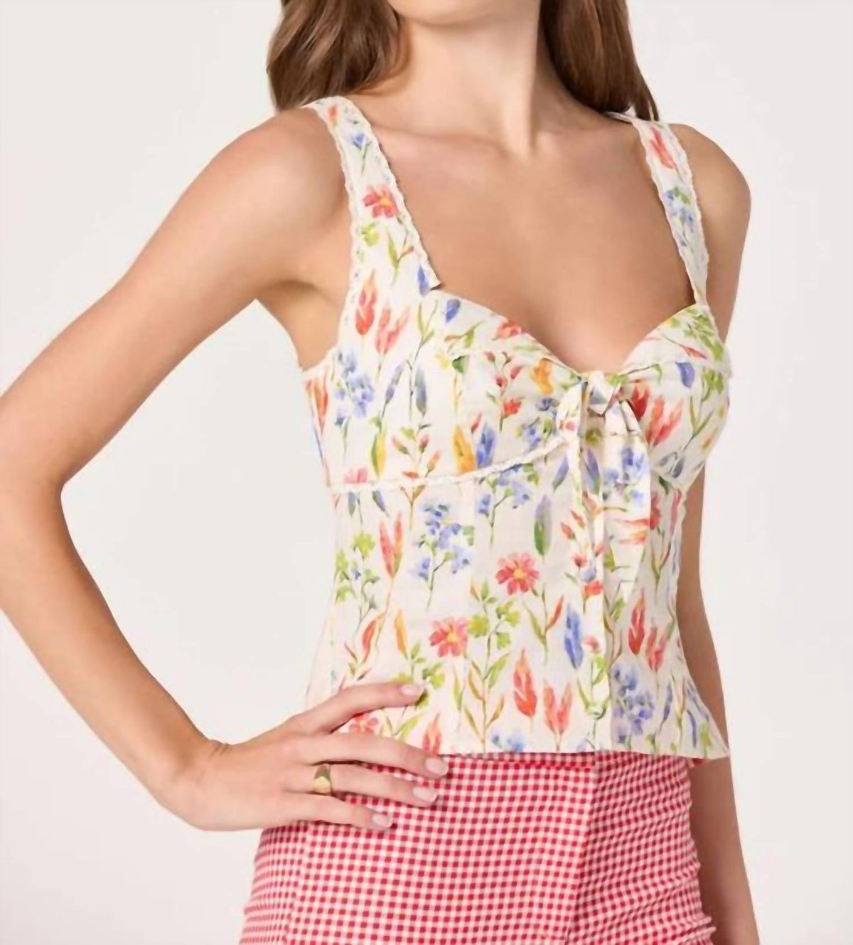 Astr - Theresa Lace Bustier Tank Top