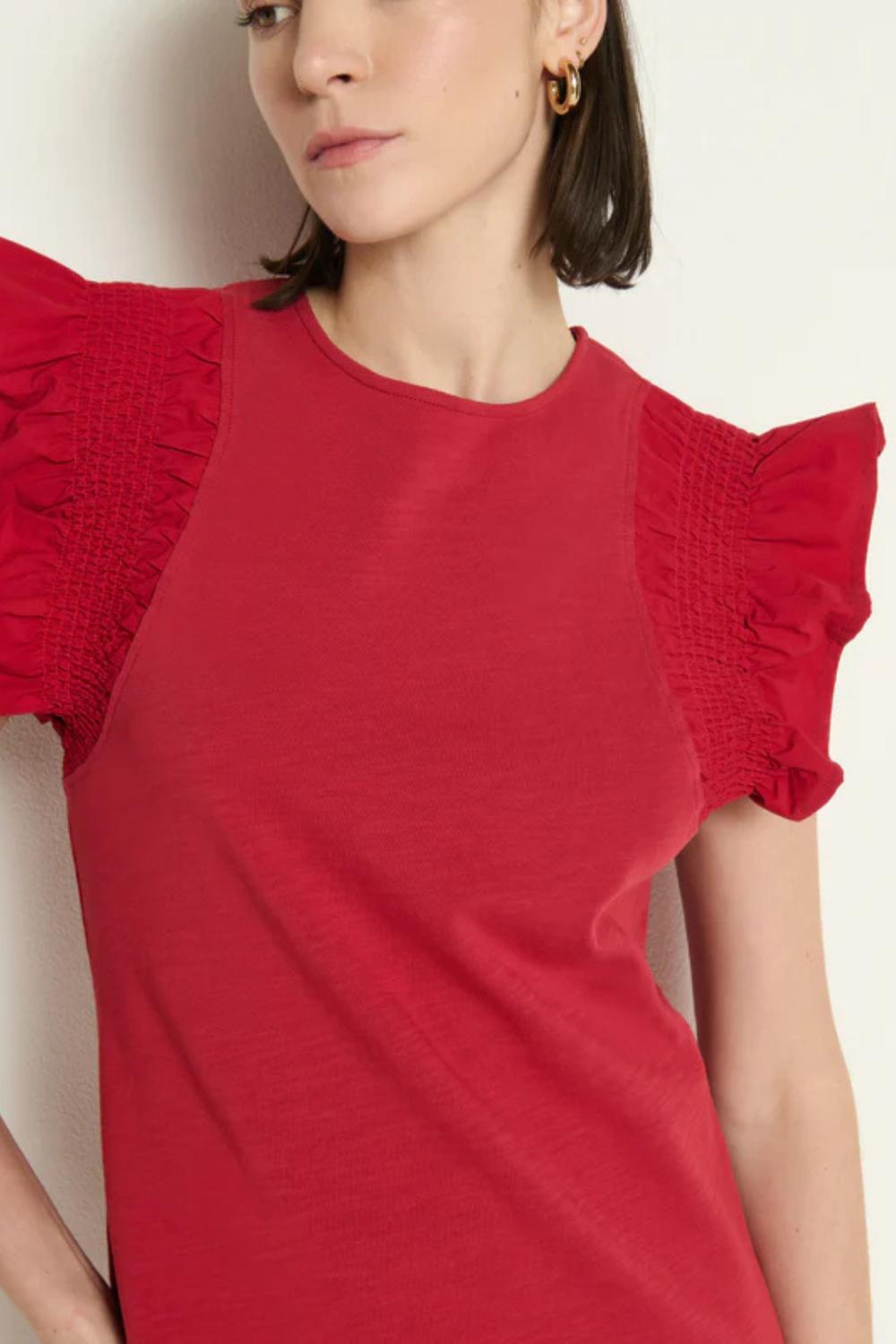 Nation Ltd - Ellis Ruffle Sleeve Dress