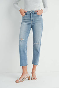 Just Black Denim - Distressed Slim Jeans