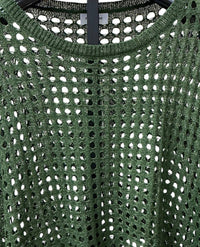 ee:some Women's Dolman Sleeve Loose Fit in pine - women's shirt - detail view