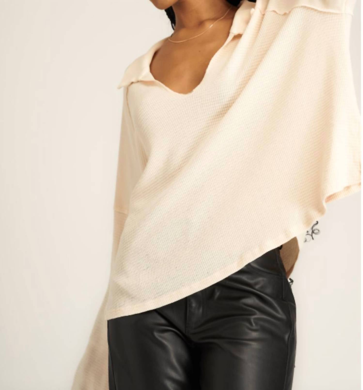 Project Social T - Risa Burnout Thermal Pullover Sweatshirt