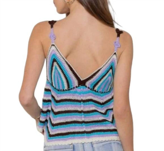 Pol - Cropped Crochet Rolling Edge Top