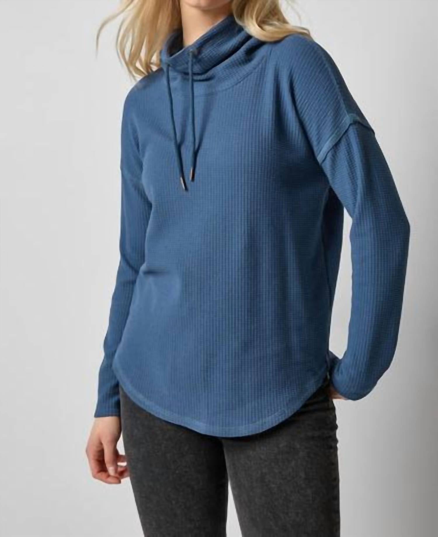 Lilla P - Rounded Hem Mock Neck Tee