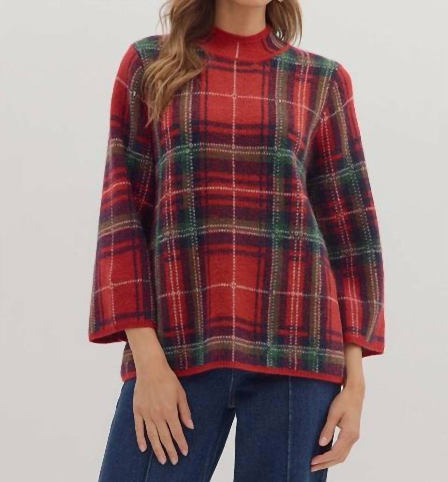 Entro - Mock Neck Sweater Top