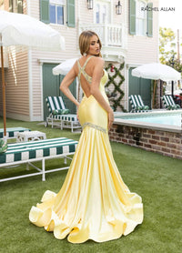 Rachel Allan Crystal-beaded Straps Dress in yellow - women's dress - alternate view