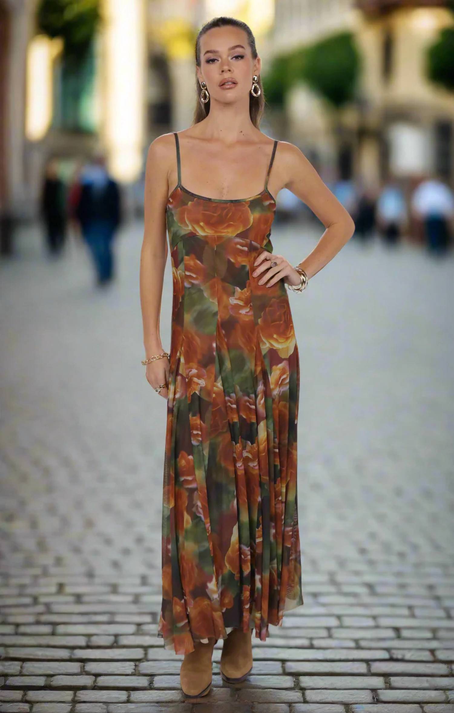 Sage The Label - Heart Beats Floral Godet Maxi Dress