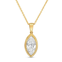 Diana M Jewels - Women's Marquise Lab-Grown Diamond Pendant Necklace (10.00 Ct) - Bold