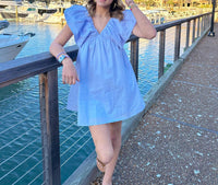 Day + Moon - Puff Sleeve Baby Doll Mini Dress