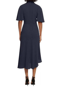 Maggy London - Twisted Mock Neck Asymmetrical Dress