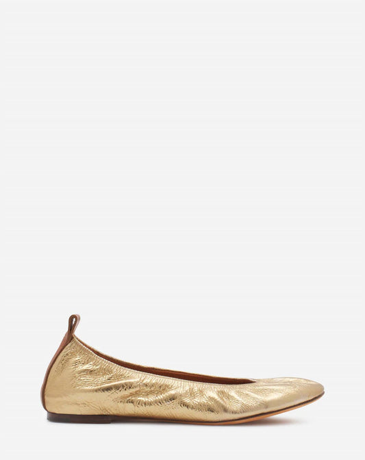 Lanvin - Women's Metallic Leather Ballerina Flat