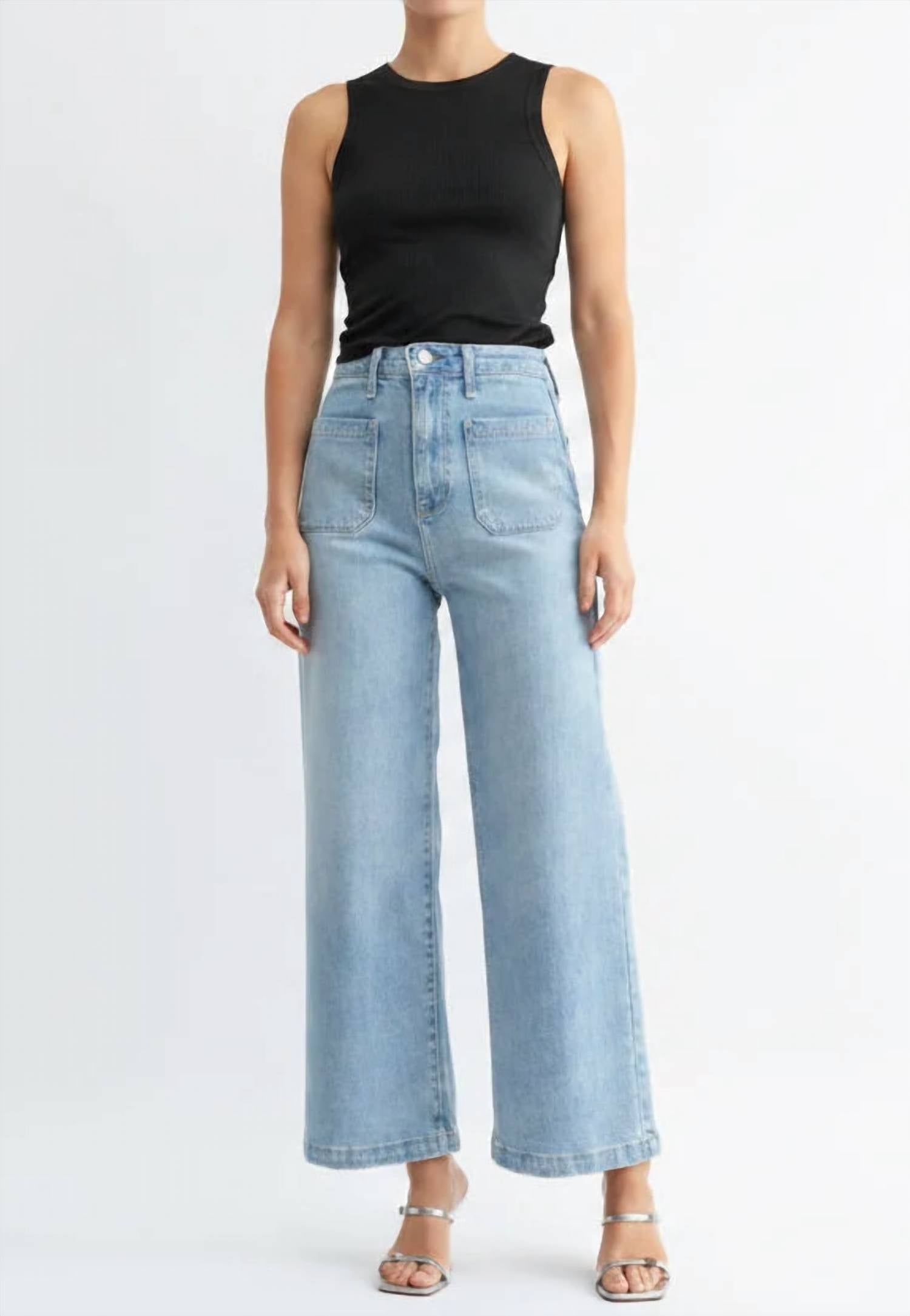 Jbd. - Patch Pocket Wide Leg Jeans