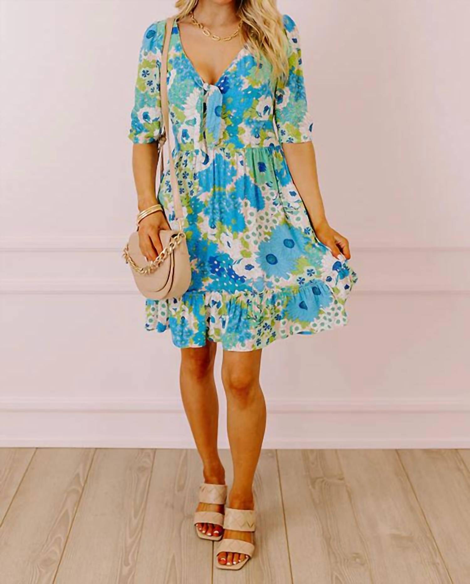 Lovestitch - Buzz Of The Town Floral Babydoll Dress