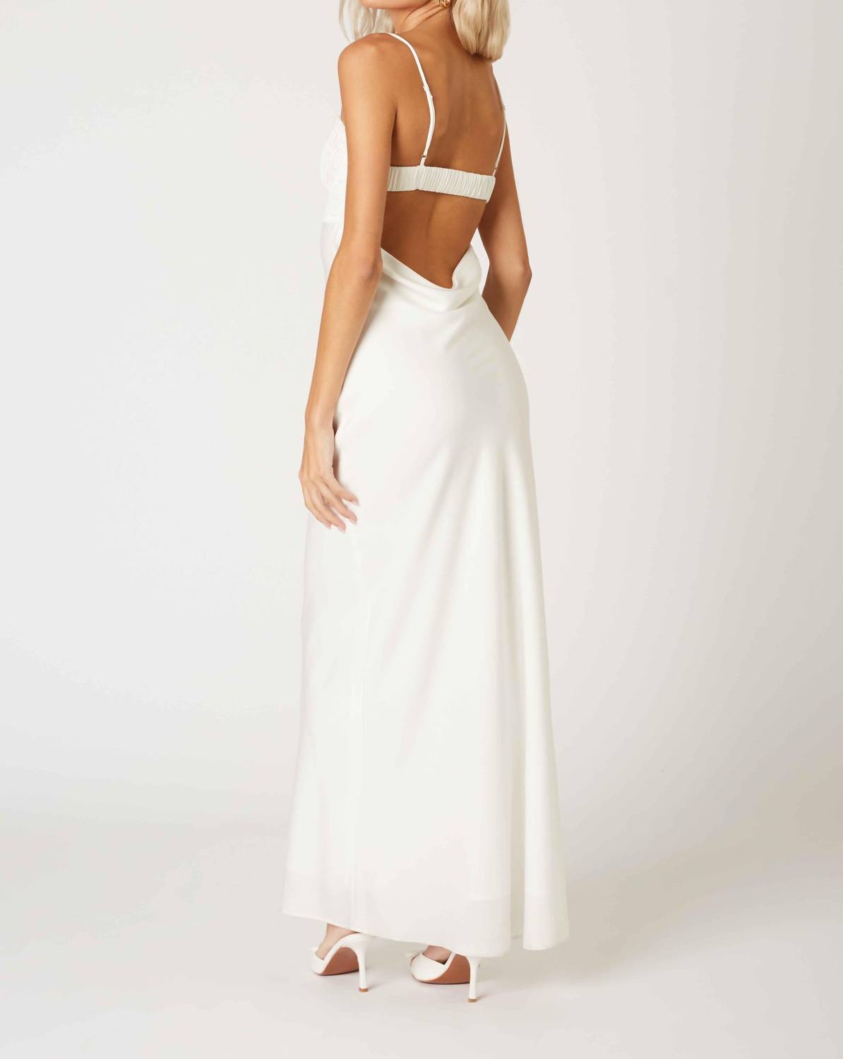 Cotton Candy La - Hannah Milkmaid Slip Maxi Formal Dress