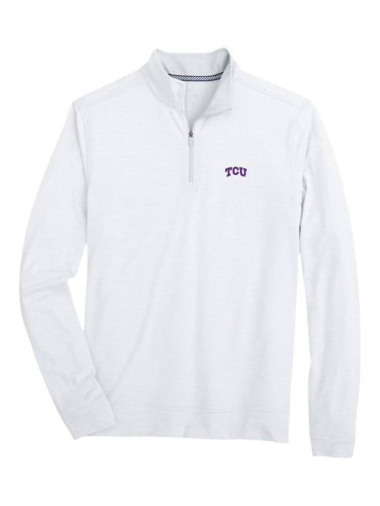 Southern Tide - Men's TCU Stripe 1/4 Zip Sweater