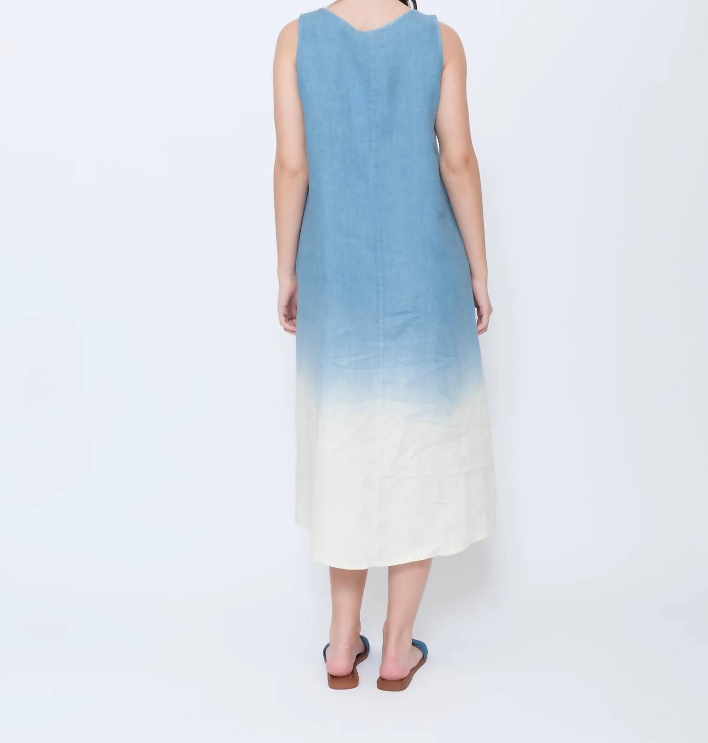 Blueberry - Sleeveless A-line Midi Dress