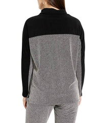 Joseph Ribkoff Matching Pant And Top Set in black off white - women's sleepwear - alternate view